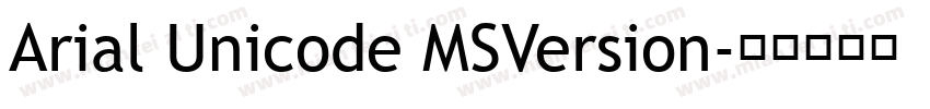 Arial Unicode MSVersion字体转换